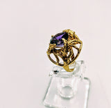 14K Yellow Gold Amethyst ring