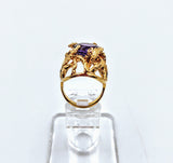 14K Yellow Gold Amethyst ring