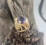 14K Yellow Gold Amethyst ring