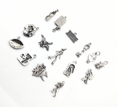 Grouping of Sterling Silver charms