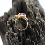 14 K Yellow Gold and Amethyst Ring