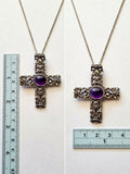 Sterling Silver Pendant with oval Amethyst