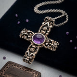 Sterling Silver Pendant with oval Amethyst