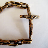 Old World Bronze Cross Bracelet.