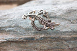 Silver Snake & Lizard Toggle Clasp.
