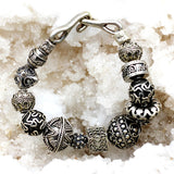 All Sterling Silver Bracelet with custom clasp.  073