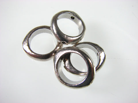 Solid Sterling Silver Bead Frames, set of four