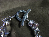 Silver lavender Keshi pearl Bracelet with Sterling Toggle.