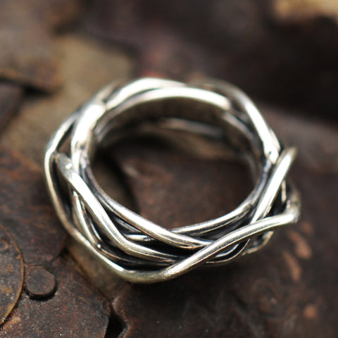 Sterling Silver Wire Wrap Ring.  019
