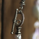 Baroque Pearl Necklace w/ Silver Toggle Clasp.