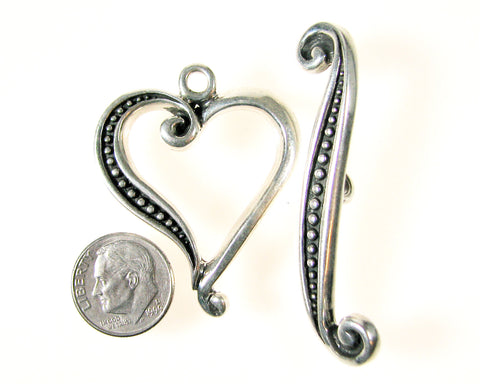 Handmade Sterling Silver Toggle Clasp.