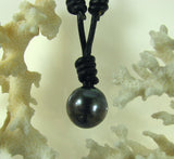 Black Tahitian Pearl drop Pendant.