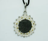 Ancient Roman Coin set in Sterling Silver Pendant.