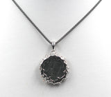 Sterling Silver Pendant w/ Ancient  Roman coin & Sapphires.