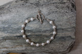 Sterling Silver and fresh water pearl bracelet..