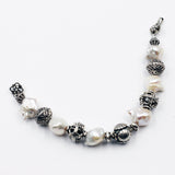 Fresh water pearl and sterling silver bracelet.  088